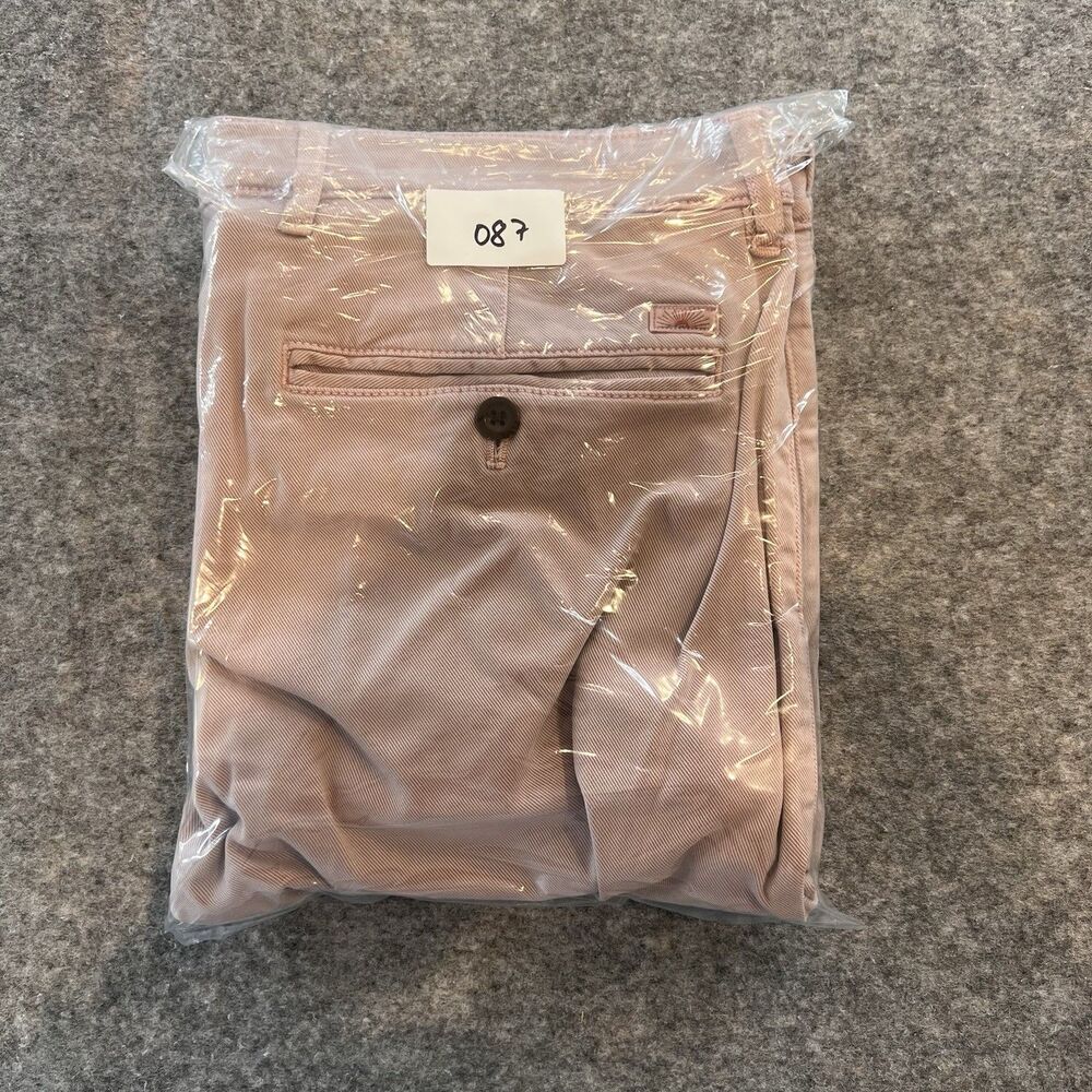 Faherty Coastline Premium Chino Tailored Fit Pants Dusty Rose Pink Mens 33x32 - Picture 11 of 11